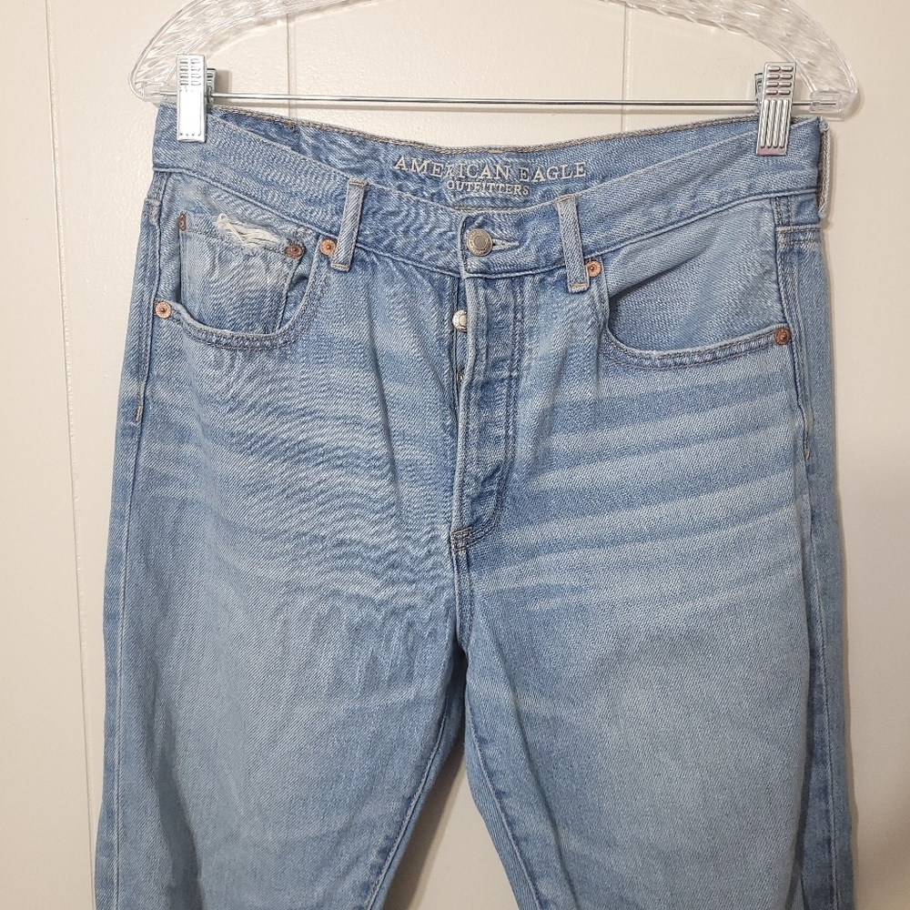 American eagle jeans high rise girlfriend blue size 6 - Picture 2 of 13
